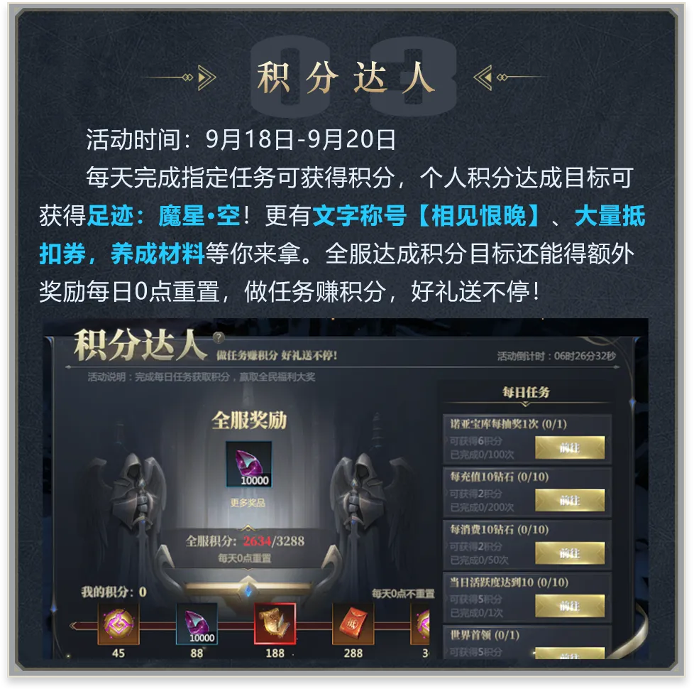 神火大陆积分达人活动