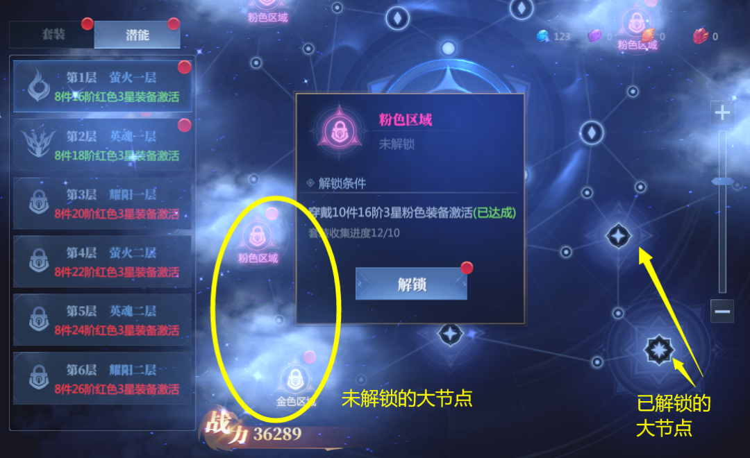 神火大陆装备潜能大节点规则